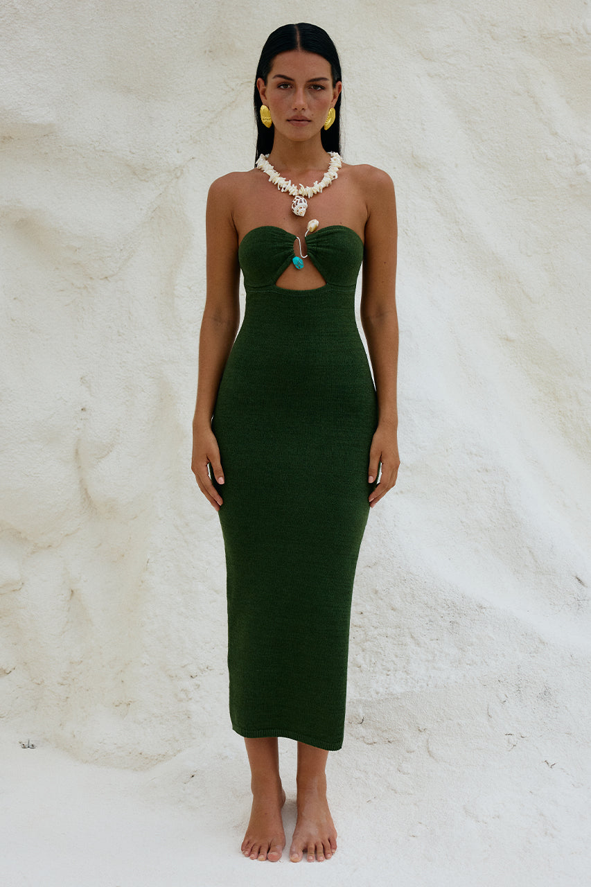 Luna Midi Dress - Khaki