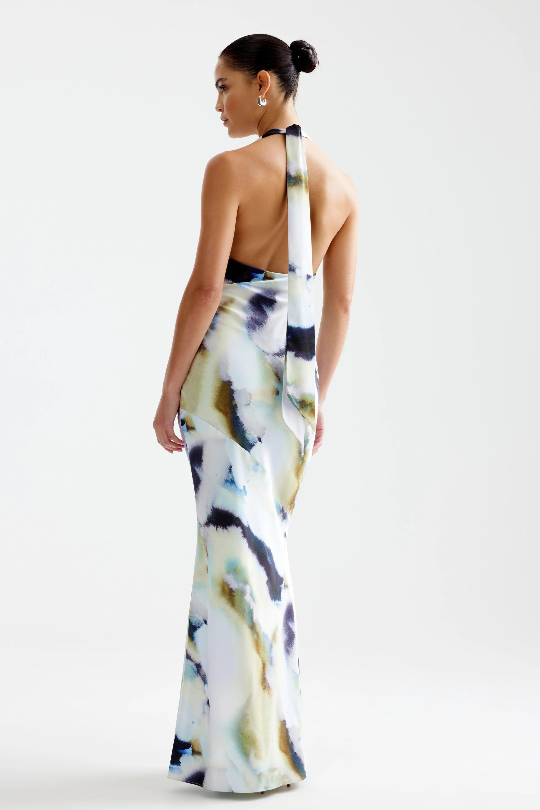 Novia Dress - Blue Mineral Print