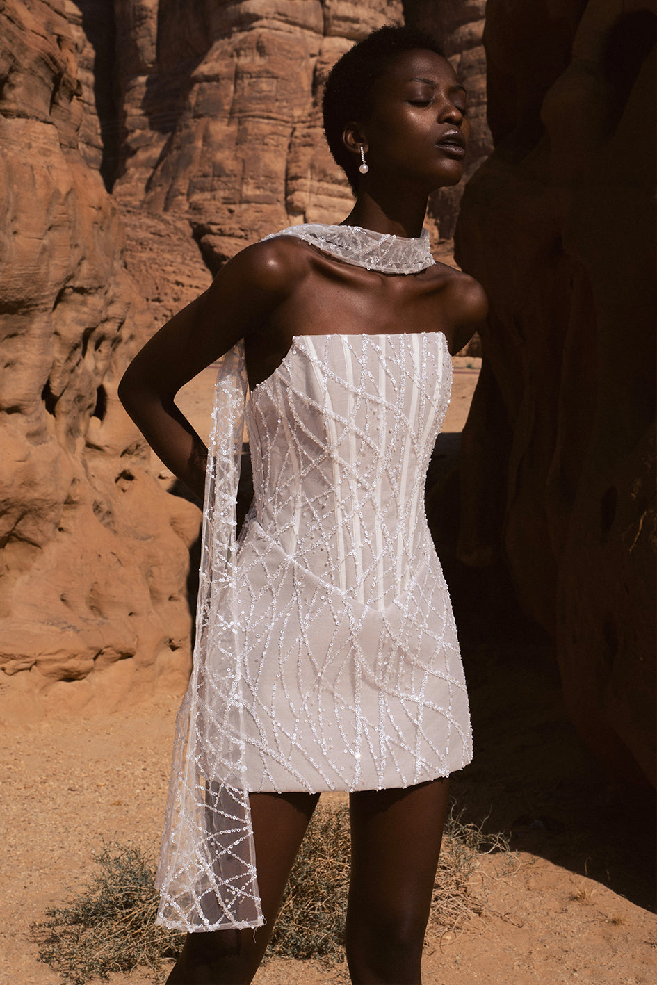 Alya Beaded Scarf