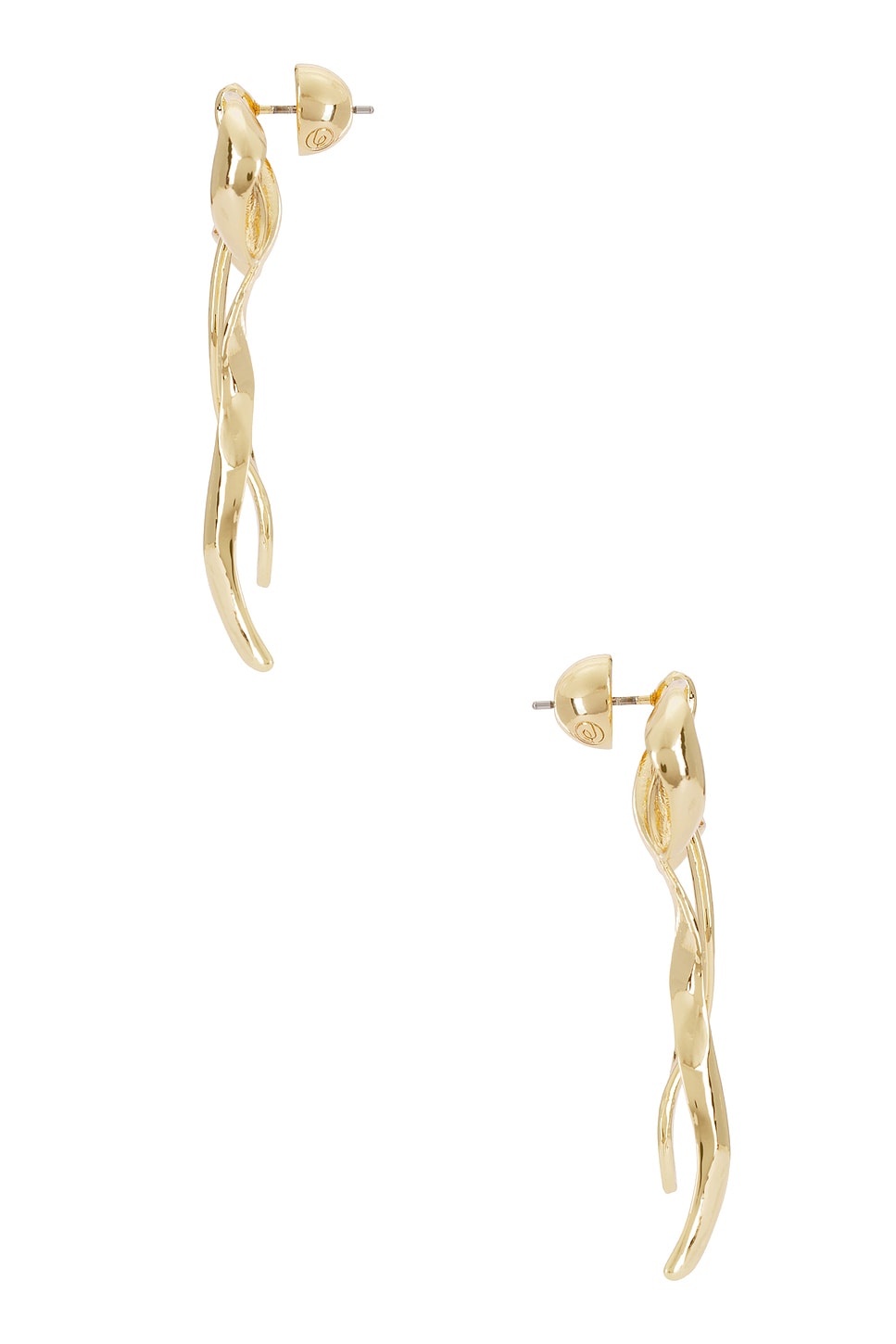 Organic Bow Earrings - 18k Gold Plated