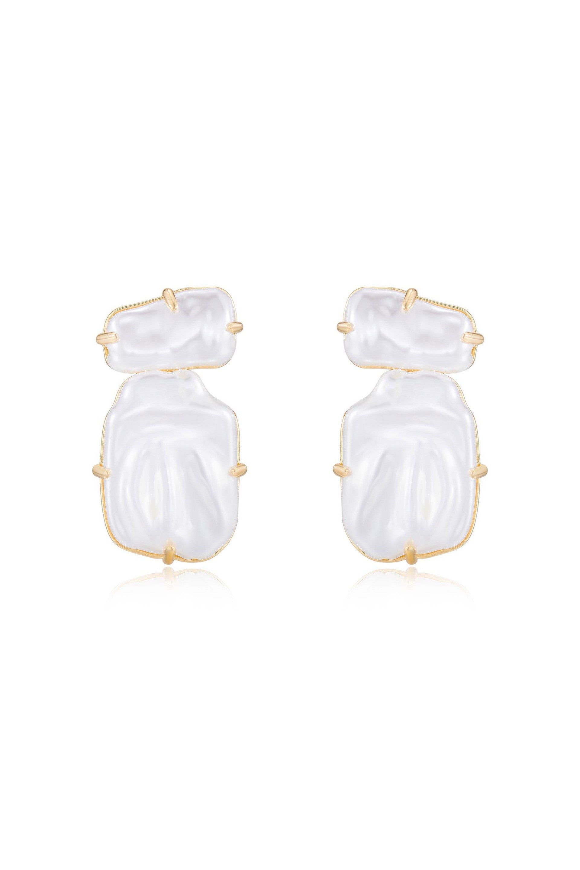 Double Pearl Earrings