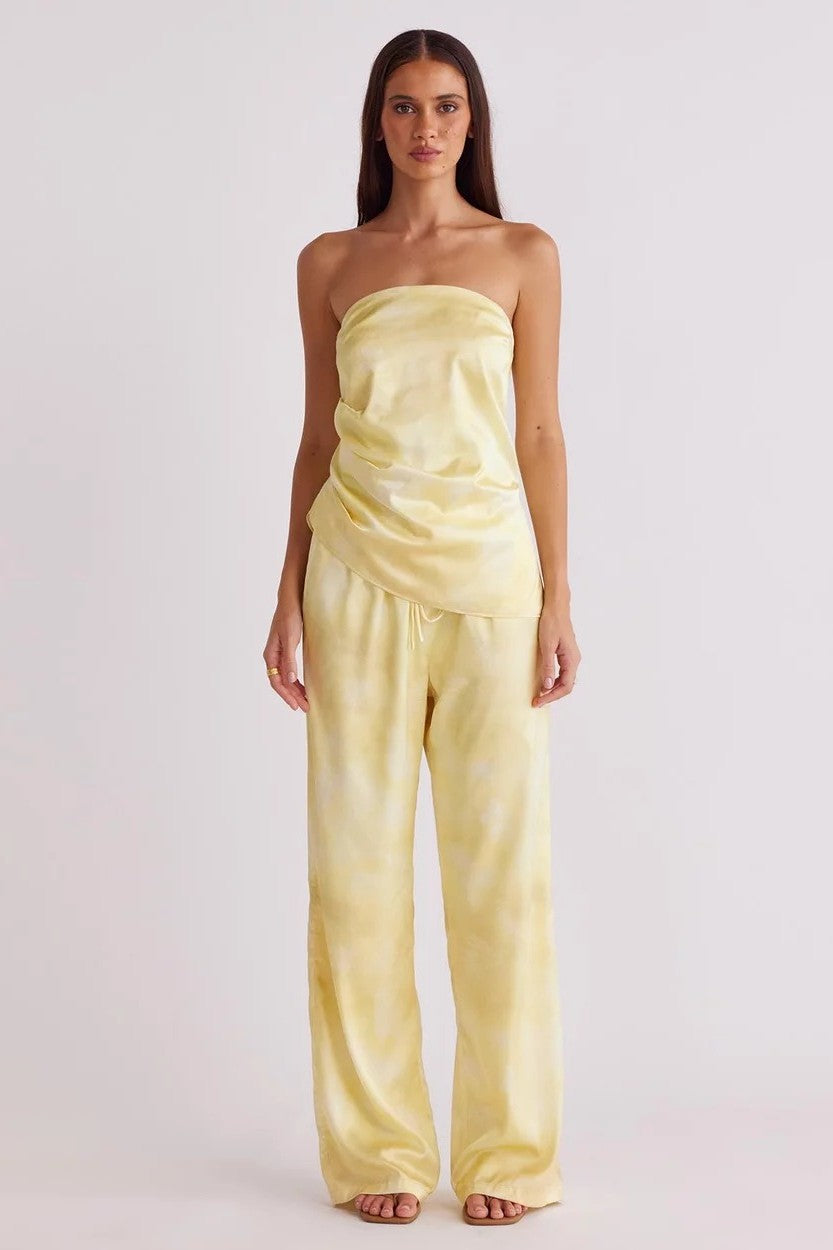 Lyra Print Pant - Panna Cotta