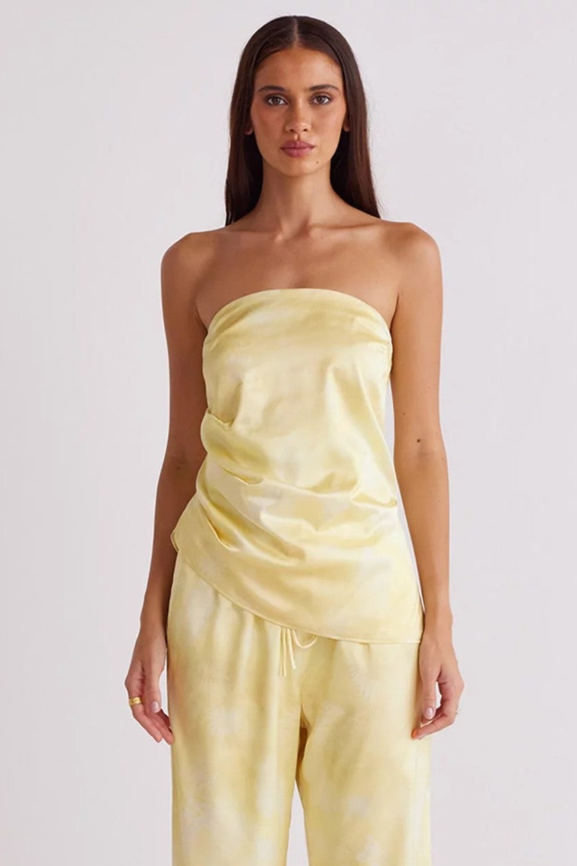 Lyra Print Top - Panna Cotta